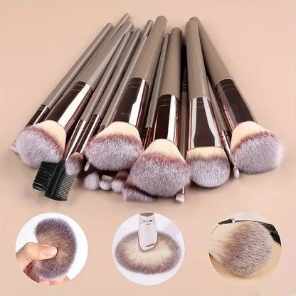 3-20Pcs Premium Makeup Brushes Set