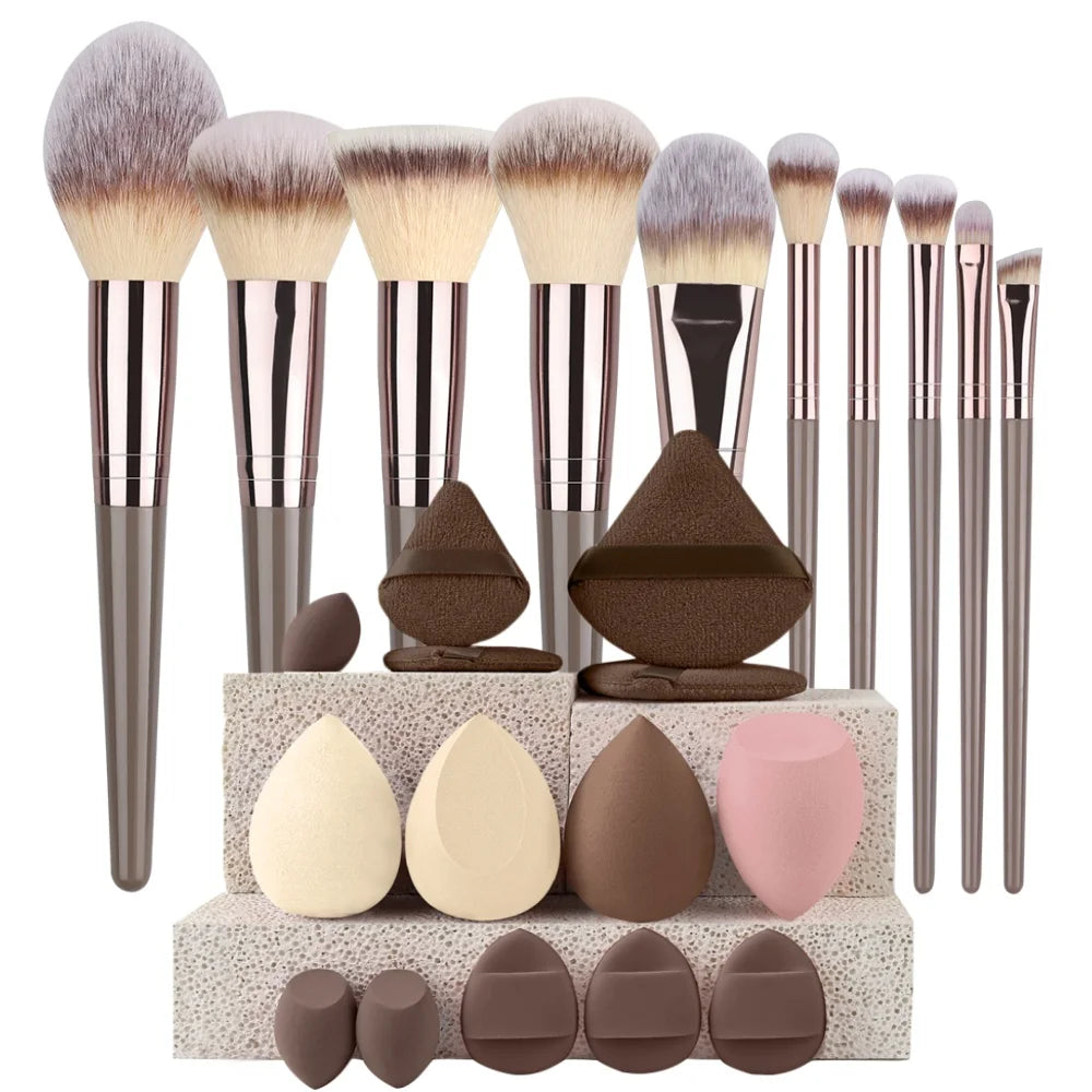 3-20Pcs Premium Makeup Brushes Set