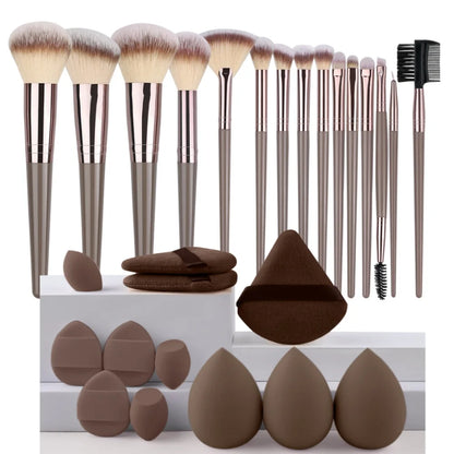 3-20Pcs Premium Makeup Brushes Set