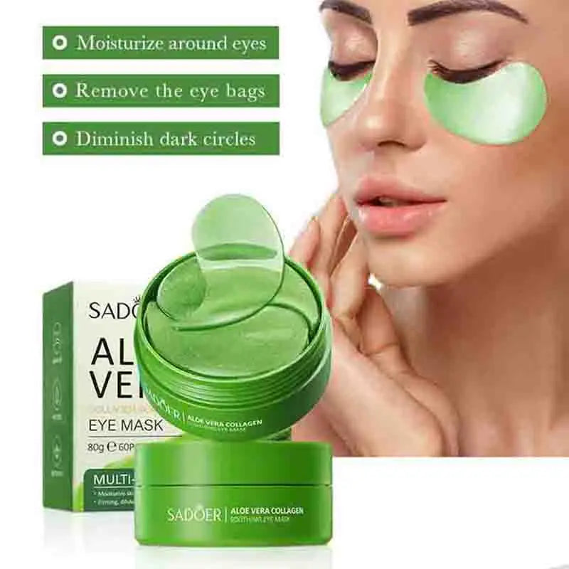60pcs SAODER Aloe Vera Collagen Eye Mask