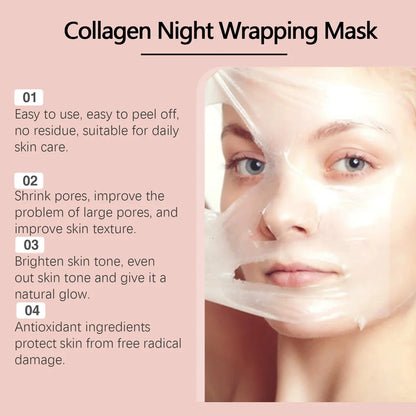 Collagen Overnight Wrapping Peel Off Facial Mask Set