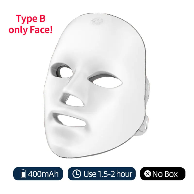 Wireless 7 Colors LED Face Beauty Machine Photon Facial Neck Skin